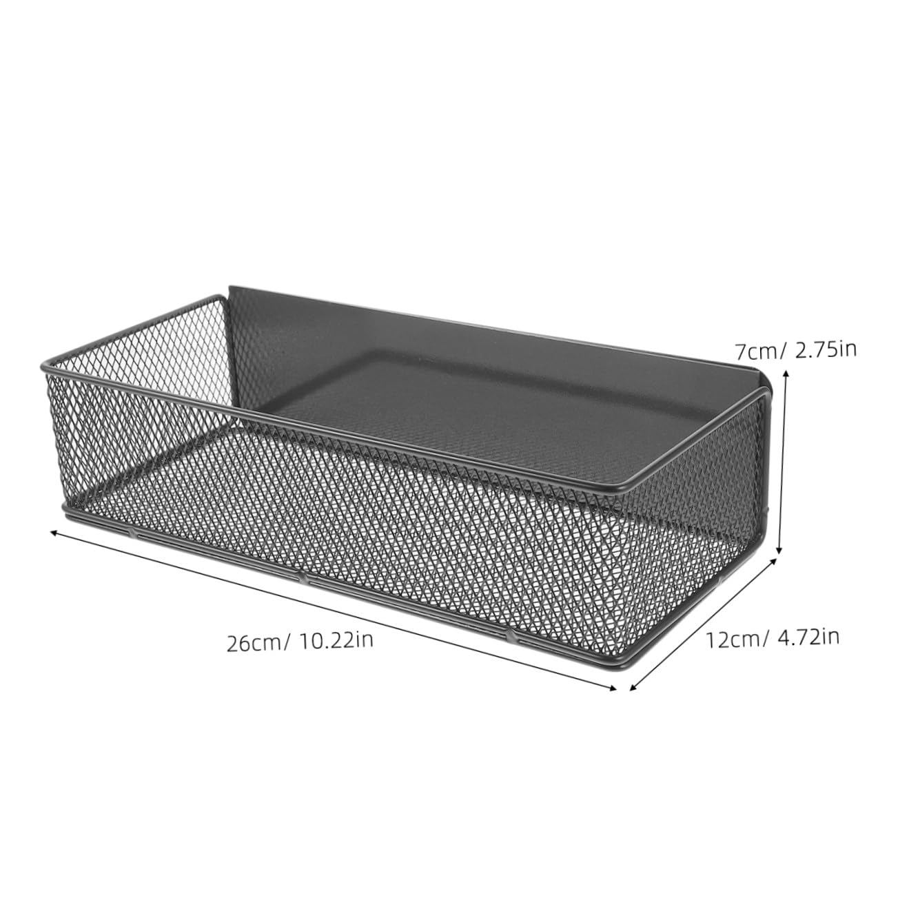 Organizador Magnético para Nevera, Caja de Hierro Negra de Gran Capacidad | Instalación Fácil, Ahorro de Espacio, Resistente Deformación, Uso en Cocina y Hogar