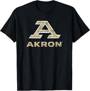 University of Akron Zips Distressed Primary T-Shirt