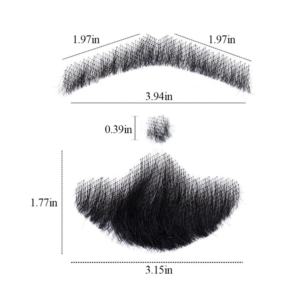 Faux Hommes Barbe de la Barbe réelle Moustache Moustache Barbe la Vie comme la Moustache de Vraie Cheveux Fausse Moustache pour l'homme, Vie comme la Moustache de Vraie Cheveux