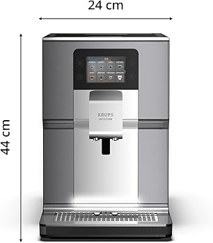 Krups Intuition Experience - Cafetera superautomática, pantalla táctil color, máquina de café con indicadores lumínicos, 17 bebidas personalizables, recetas personalizadas, acero inoxidable1