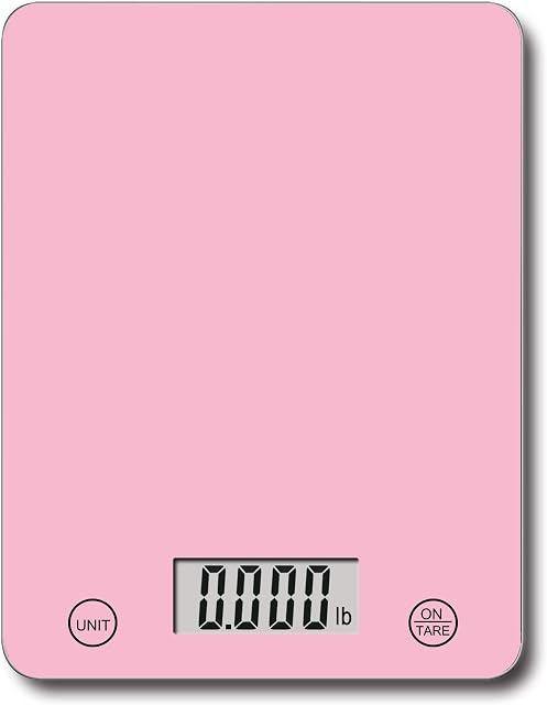 Kabalo 5kg Pink Digital LCD Electronic Kitchen Cooking Baking Prep Food Preparation Weighing Scales UK