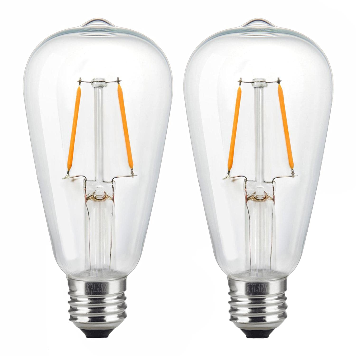2x Vintage Exposed Tungsten Filament 4W LED Bulb, HL215x2