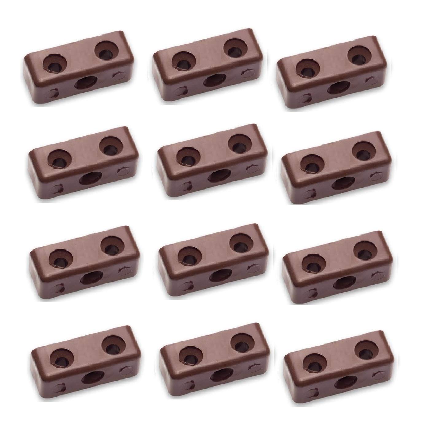 Terf Brown [50 Pack] Terf® 50 Pcs Heavy Duty Modesty Block Wood & Furniture Jointing Connector - Brown