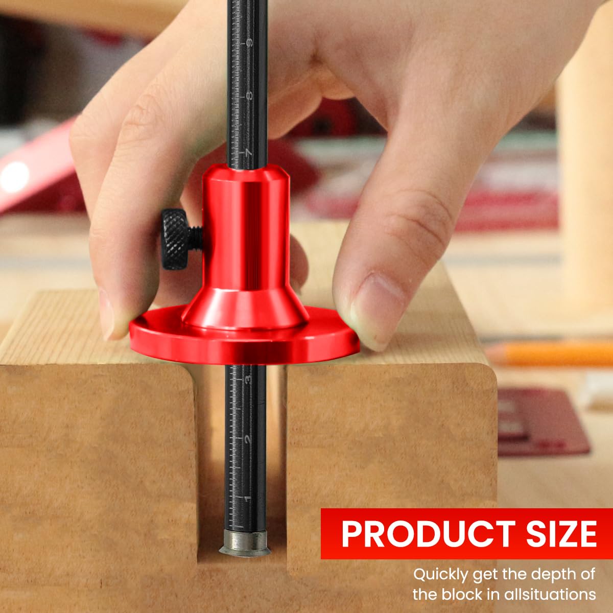 Serplex® Wheel Marking Gauge Woodworking Mortise Marking Tool Adjustable Wheel Making Gauge Laser-etched Marking Multifunctional Wheel Marking Gauge for Tenon, Groove Layouts - Image 3 thumbnail