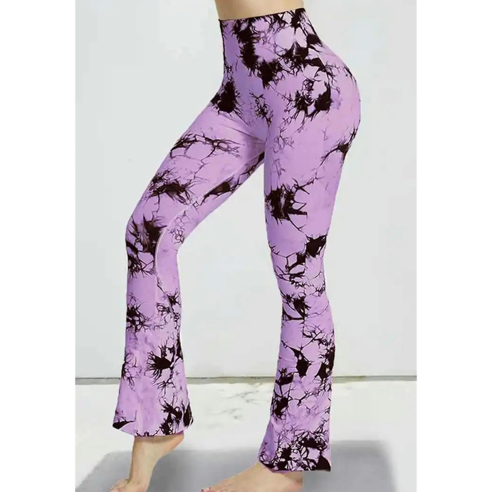 Pantaloni da yoga da donna a vita alta leggings da palestra senza cuciture leggings tie dye pantaloni da yoga per allenamento controllo della pancia