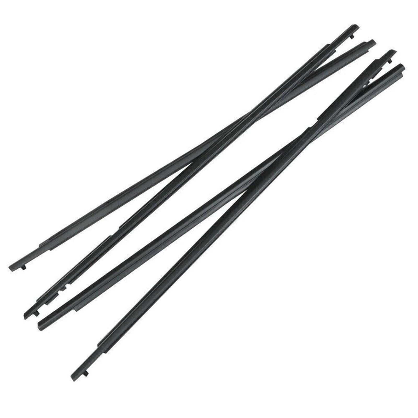 Blnetu Black For Toyota For Corolla 2009-2012 4Pcs/Set Car Outer Windows Rubber Weatherstrip Seal Belt Exterior Moulding Trim Car Weather Stripping(Black)