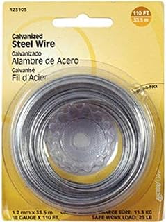 The Hillman Group 123130 16 Gauge Galvanized Steel Wire, 25-Feet, 1-Pack, Silver