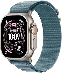 Apple Watch Ultra 3 GPS + Cellular, Caixa em titânio natural de 49 mm com Loop Alpine azul‑claro ‑ P
