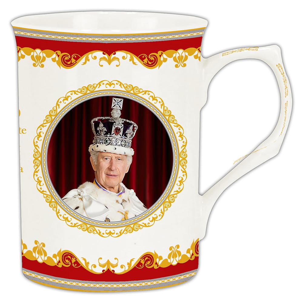 Lesser & Pavey Charles III Coronation Mug | His Majesty King Commemorative Mug Gift | British Designed Coffee Mugs | Limited Edition Royal Mugs for Tea & Coffee - Royal Heritage