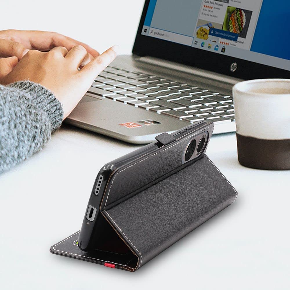 Cover Magnetica Antiurto EbestStar Custodia Libro Per Huawei P30, In Pelle PU, Con Porta Carte, Chiusura Magnetica E Supporto, Colori Nero/rosso Custodia Huawei P30