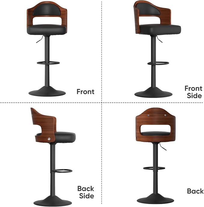 Set de 3 butacos modernos giratorios con altura ajustable miniatura 8