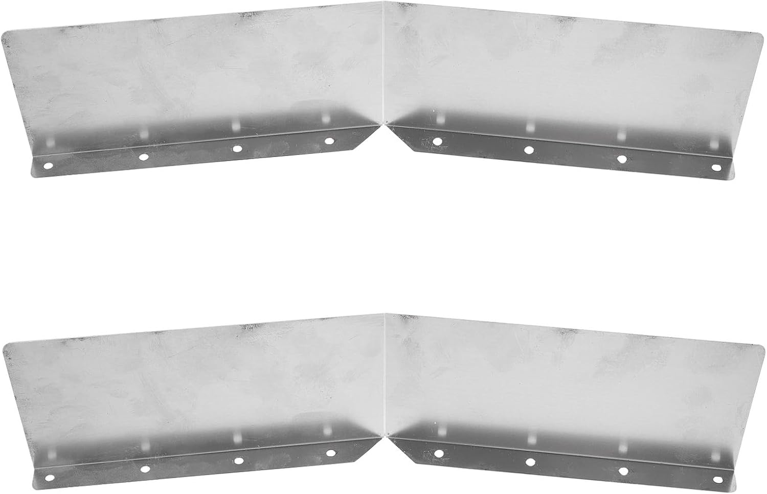 2pcs Roof Corner Gutter Splash Guards Metal Rain Diverter Bendable Roofing Gutter Guard for House Roof Downspout Protection