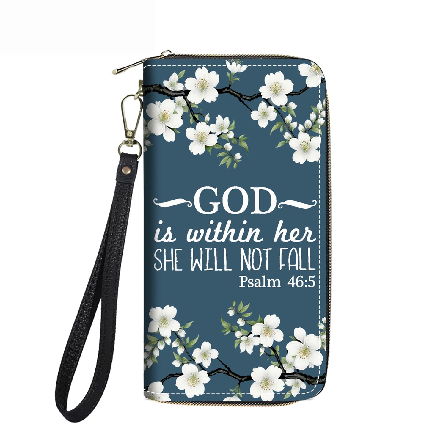 FVAENDHIO Women's Large Capacity Wallet PU Leather Zip Around Clutch Purse Multifunctional Wallet with Removable Wristlet Strap for Smart Phone/Coin/