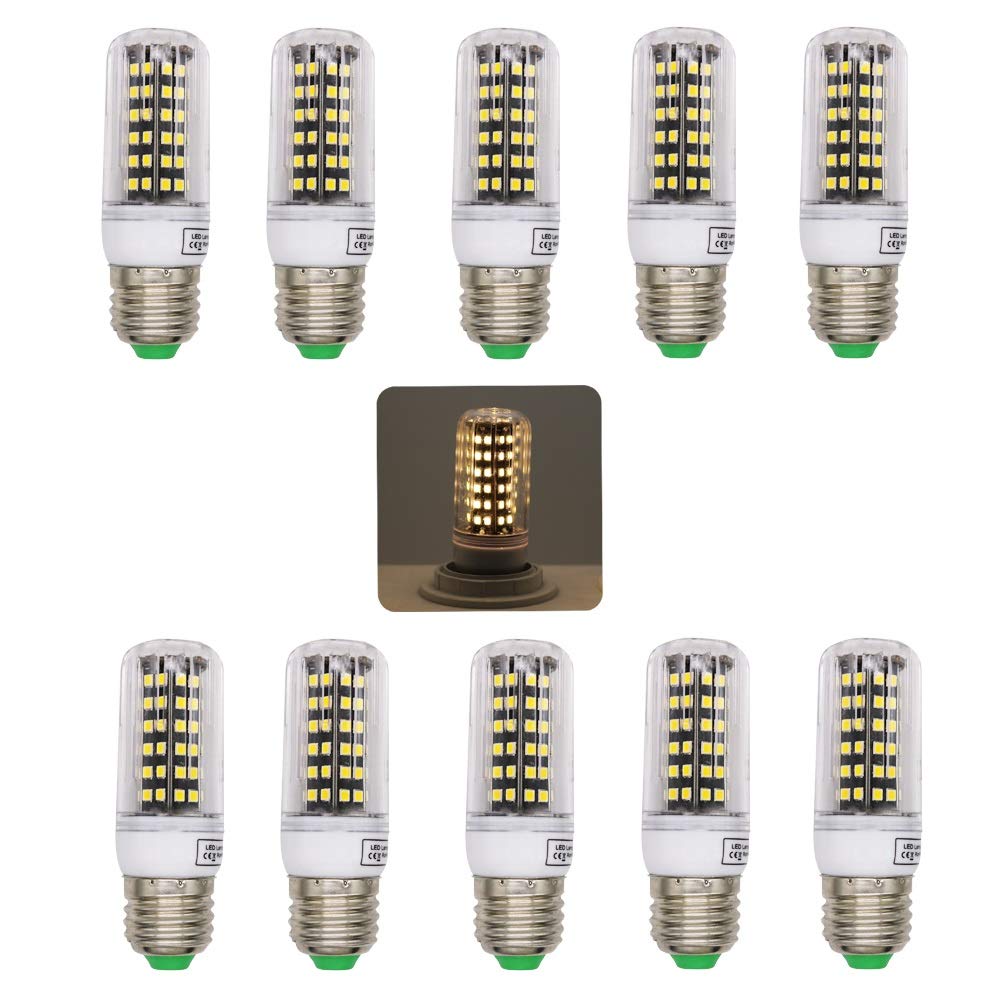 RZL - Lampadine a LED, E27, 7 W, a forma di bombola, E27, 84 LED, 2835, per illuminazione interna, 10 pezzi, Warm White, E27, 7.0W