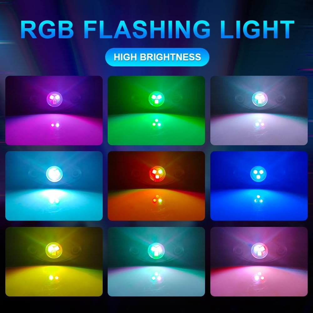 4Pods RGB Led Rock Lights, Automotive Neon Accent Light Kits Aluminium Housing Waterproof Strobe Rock Lights for Trucks, Motorbikes, Boats, ATVs, UTVs