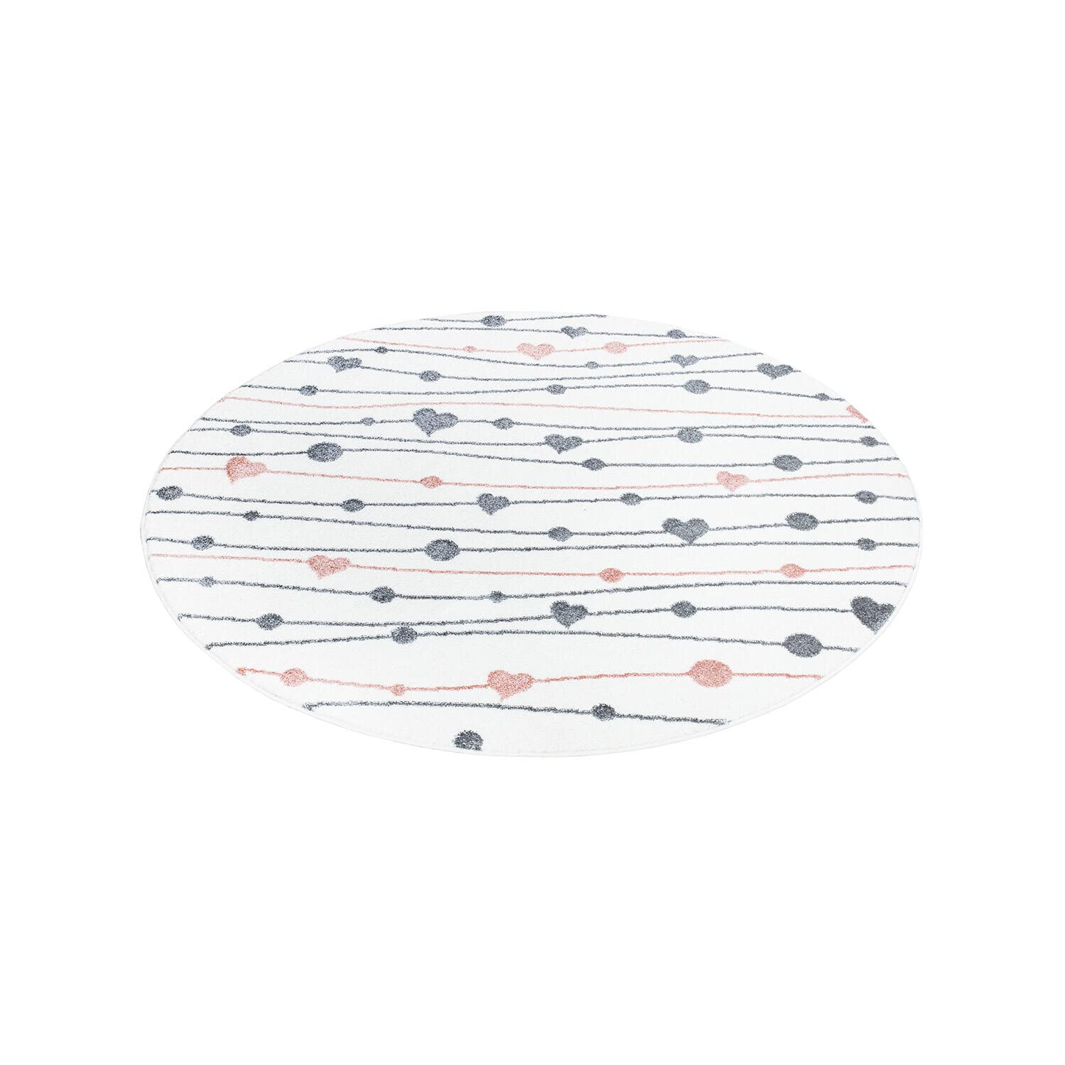 Tapis Rond Pour Chambre D'enfant Cloud Rose 120 - Tapis Enfant