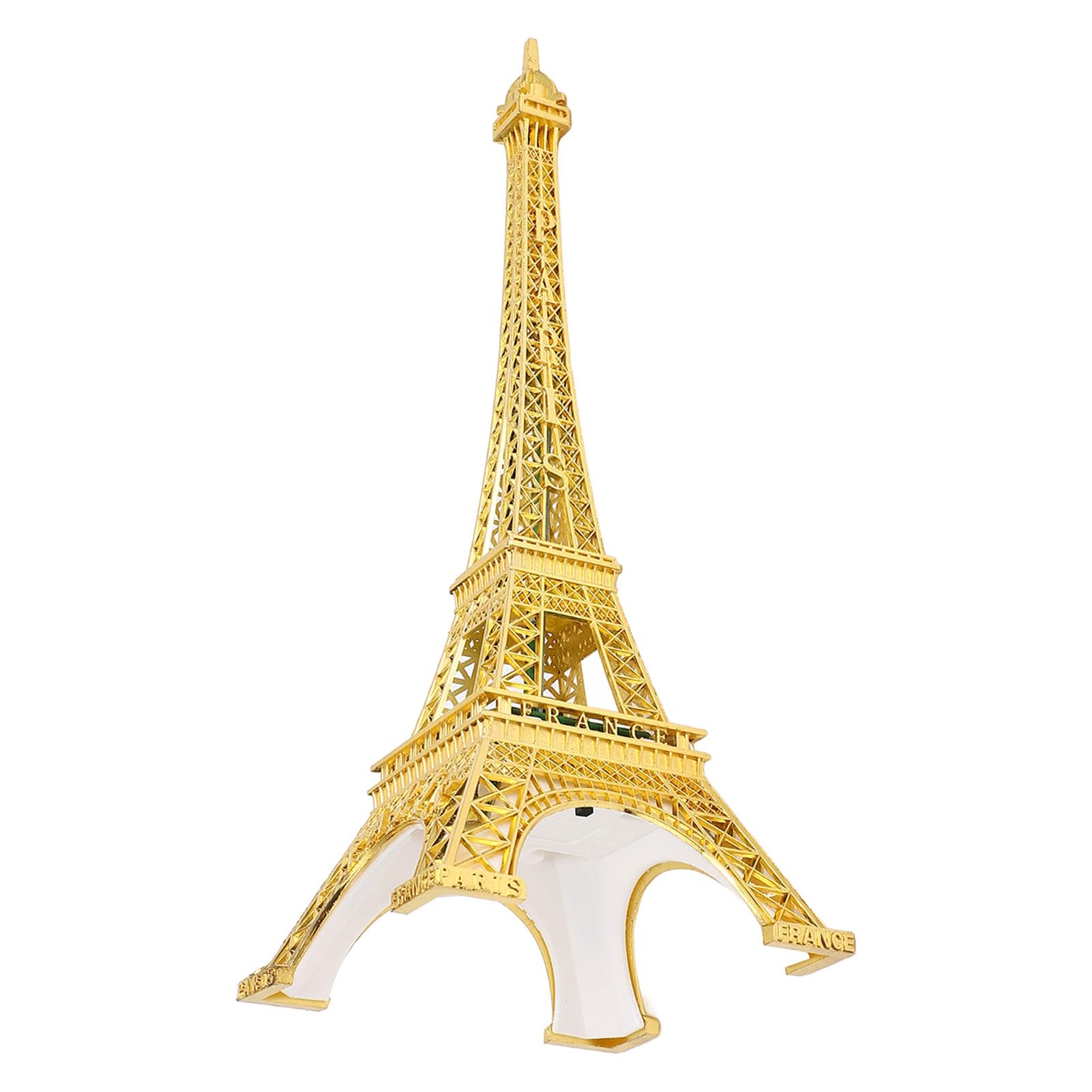 Changor LED Eiffel Tower Lamp, LED Tower Model Zinc Alloy Exquisite Carving Light Up France Tower Ornament Home Decor Elegant Eye Catching Europe (Gold Plated)