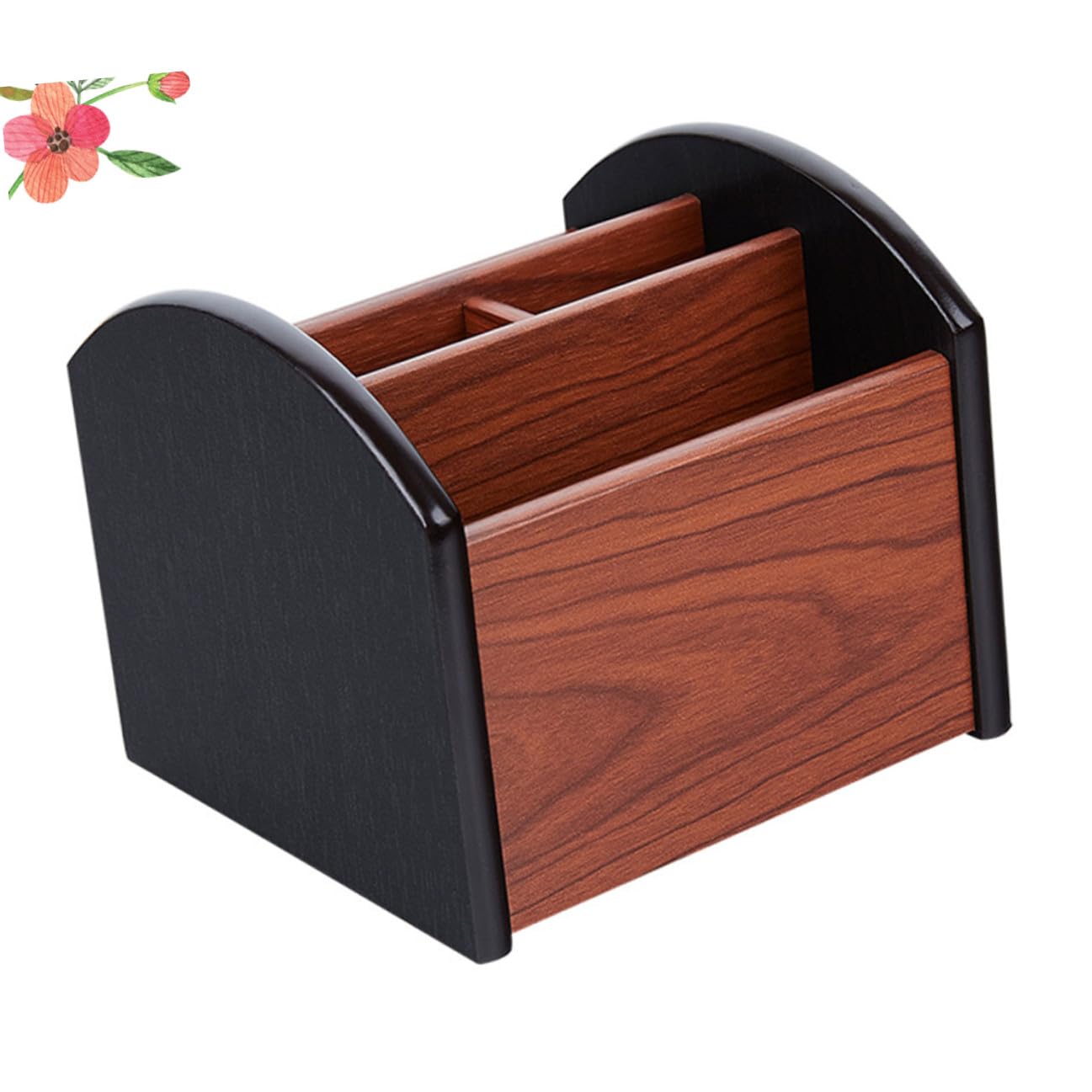 Organizador de Almacenamiento de Madera para Escritorio Portalápices Multifuncional Compartimentos Diseño Compacto y Moderno para Oficina Contenedor Práctico para Artículos