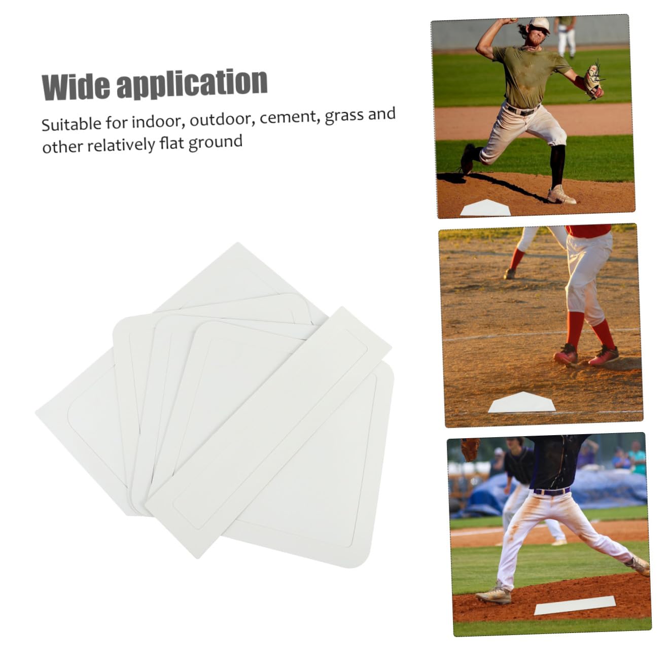 Milisten 5 Pezzi Sacca di Base Impermeabile Palla Tappetini di Base Piastra per Tappetino da Baseball Kickball Casa Base Buio Equipaggiamento da Campo da Baseball Bianca Gomma da Cancellare