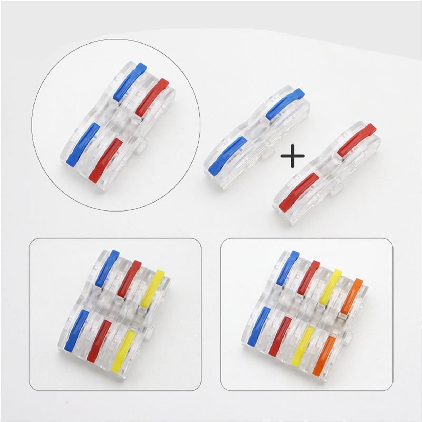 SPL-1 Mini connettore rapido rapido for cavo universale compatto connettore di giunzione for cablaggio a molla connettore conduttore plug-in for LED(B,3 PCS)