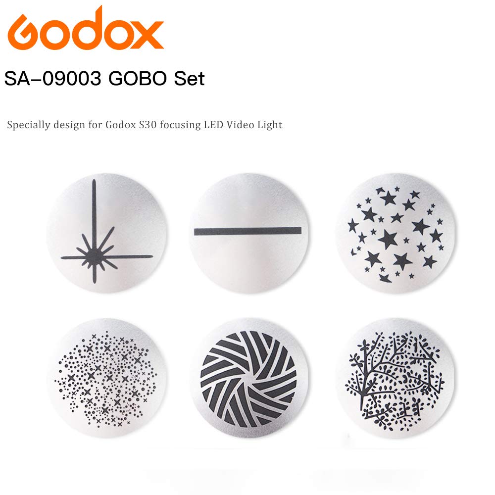 GODOX S30 Farbfilter SA09-003 GOBO Set für Godox S30 LED Fokussierleuchte (SA09-03)