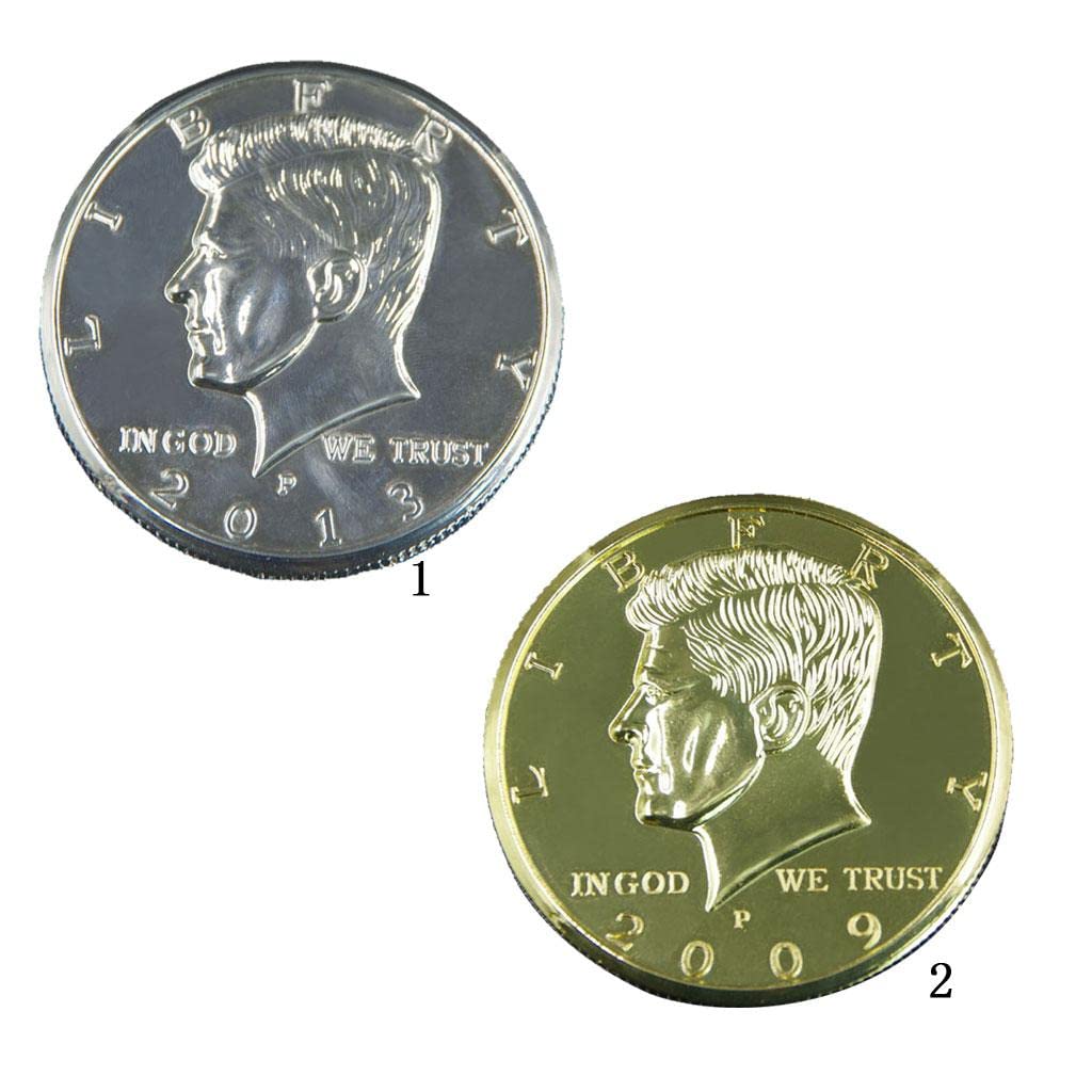 Amazon | Tiuimk ジャンボマジックコイン - シルバーメタル素材 | マジック・手品 | おもちゃ