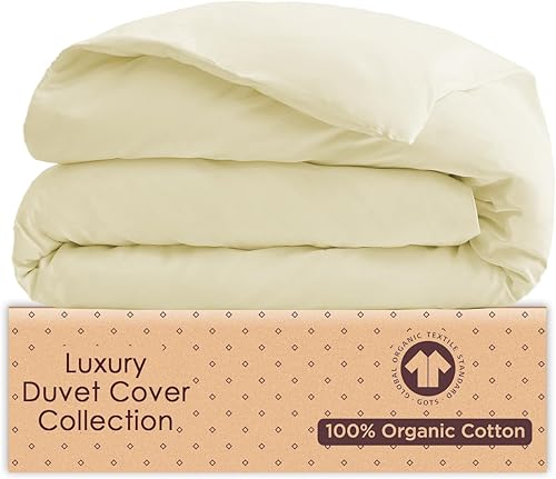 Tissaj - Sábanas de cama de algodón orgánico 100%, fundas de edredón y sábanas bajeras  500 hilos, certificado GOTS  sábana bajera, sábana plana,