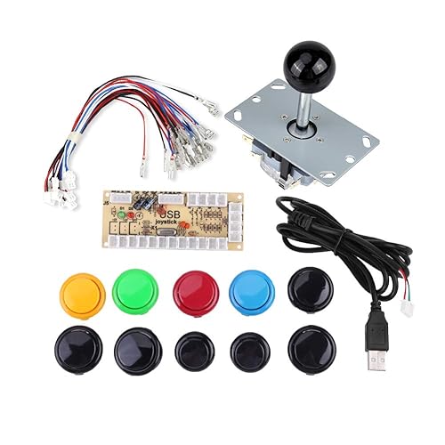 HEEPDD Game Joystick, Zero Delay Game DIY Kits Retro Controller USB Encoder for MAME PC Game DIY video game Joysticks