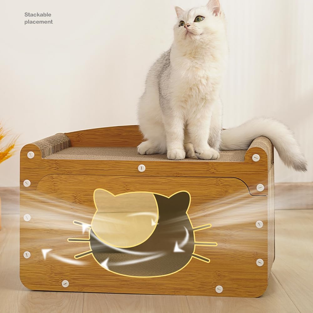 猫 スクラッチャー ダンボールハウス 子猫 スクラッチパッド ラウンジャーベッド キティ 小動物 遊び 休息 睡眠 スクラッチポスト