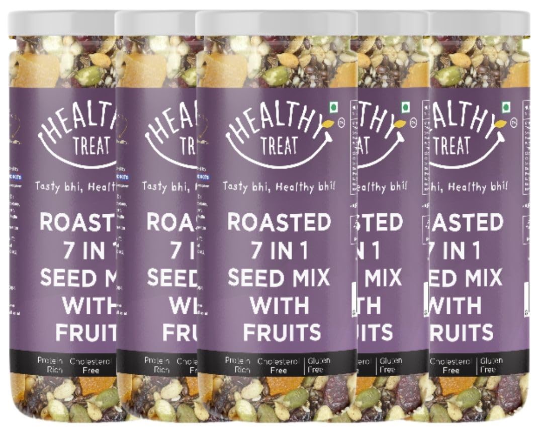 Healthy Treat Roasted 7 in 1 Seed Mix with Fruits 750gm | Trail Mix | Seeds Mix | Roasted Seeds Mix for eating | The Ultimate Protein-Rich Snacks | Mixed Seeds for Weight Loss | Nutritious Roasted Seed Mix with Fruits | Healthy Snacks | (Pack of 5 -  (B09YV2T227) Amazon Price History, Amazon Price Tracker