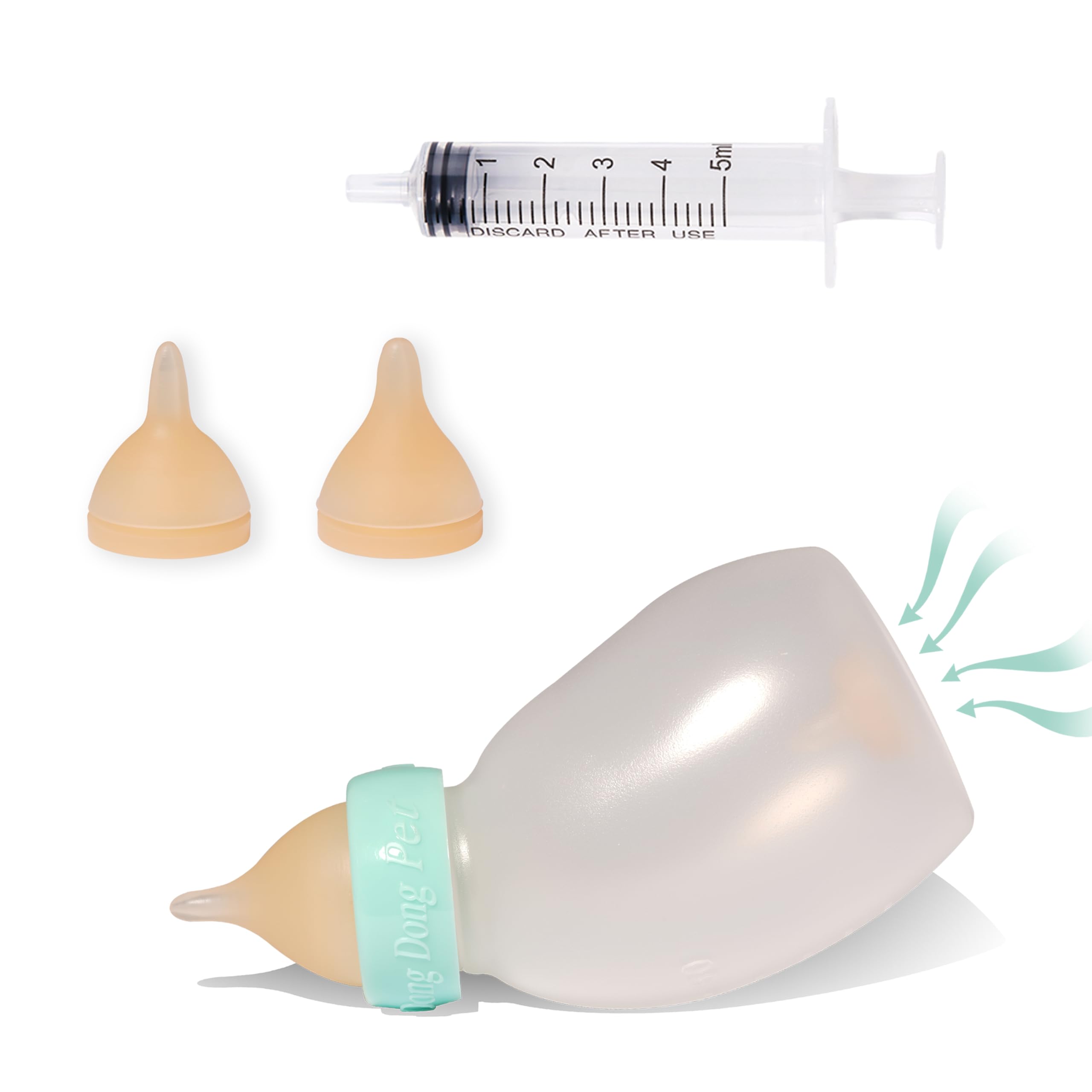 Doggiema Kittens Feeder Bottle,Silicone Feeding Nipple and Syringes for All Breed Kittens and Small Animals Dongdong pet