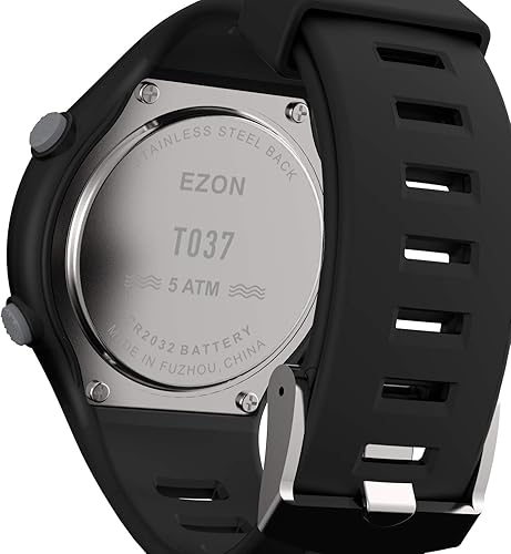 Miniatura 3 de EZON T037 Reloj de pulsera deportivo digital Monitor de frecuencia cardíaca al aire libre Reloj para correr con alarma cronógrafo con correa para el