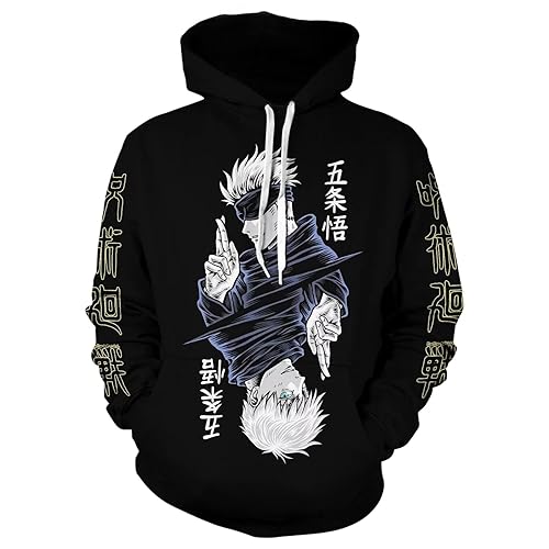 Gojo Satoru Hoodie Costume Cosplay Sweatshirt Sweater 3D Novelty Hooded