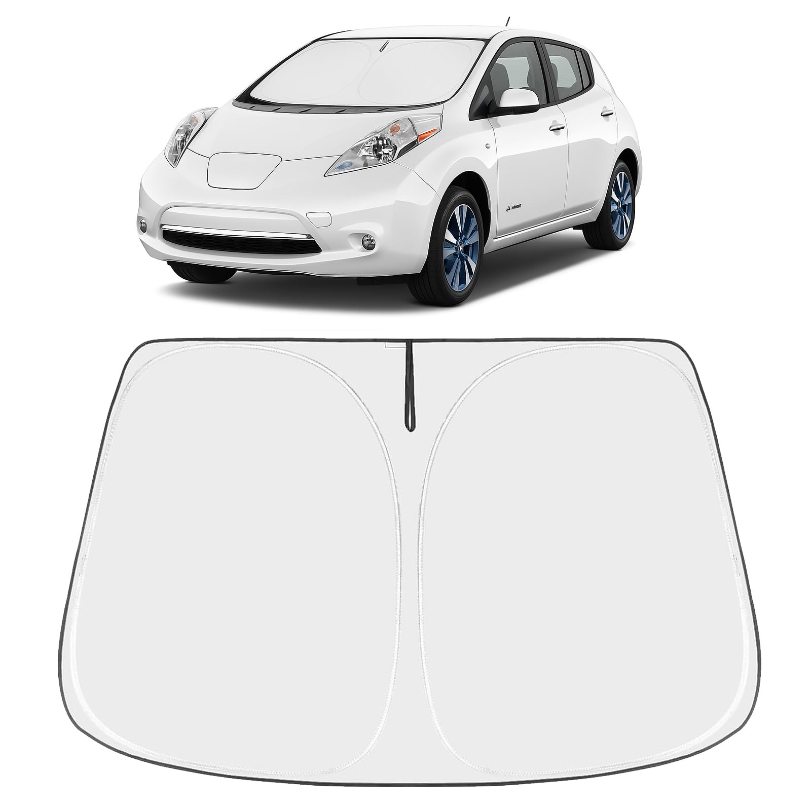 Proadsy Custom Fit 2011-2017 Nissan Leaf Windshield Sun Shade, Blocks Heat