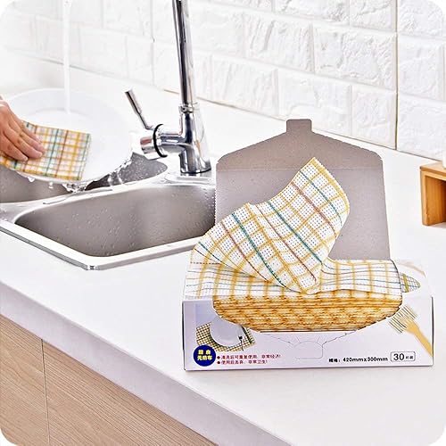 Miniatura 7 de Toallas de limpieza desechables para platos de fibra antiadherente, reutilizables, prácticas, paños de limpieza para el hogar, cocina, trapos de