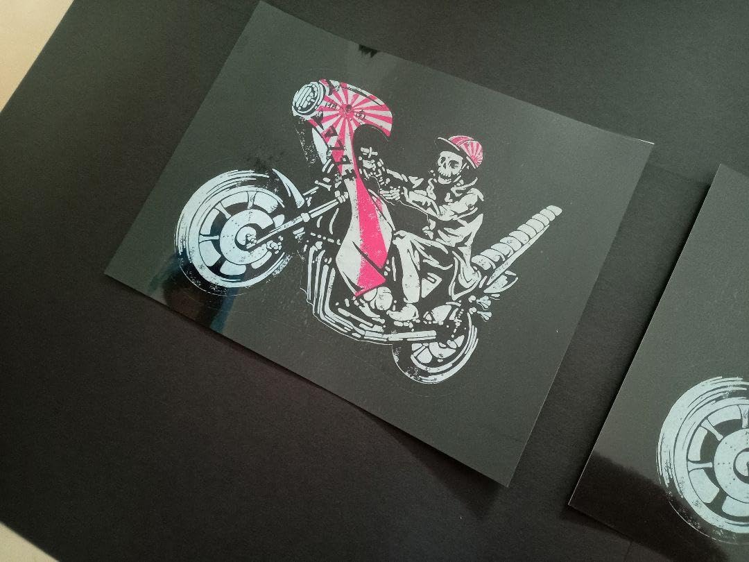 Amazon.co.jp: 2枚セット 暴走族 旧車會 ドクロ バイク ステッカー