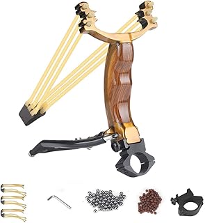 Easimgo Professional Slingshot Set, Y Shot Hunting Slingshot for Adults, Wrist Rocket Slingshots, High Velocity Catapult Sling Shot with 100 Ammo Balls and 3 Rubber Bands