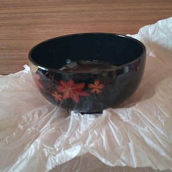 Amazon | 渓山漆工房 山中塗 漆山漆器 黒地 金色紅葉模様 | 絵具