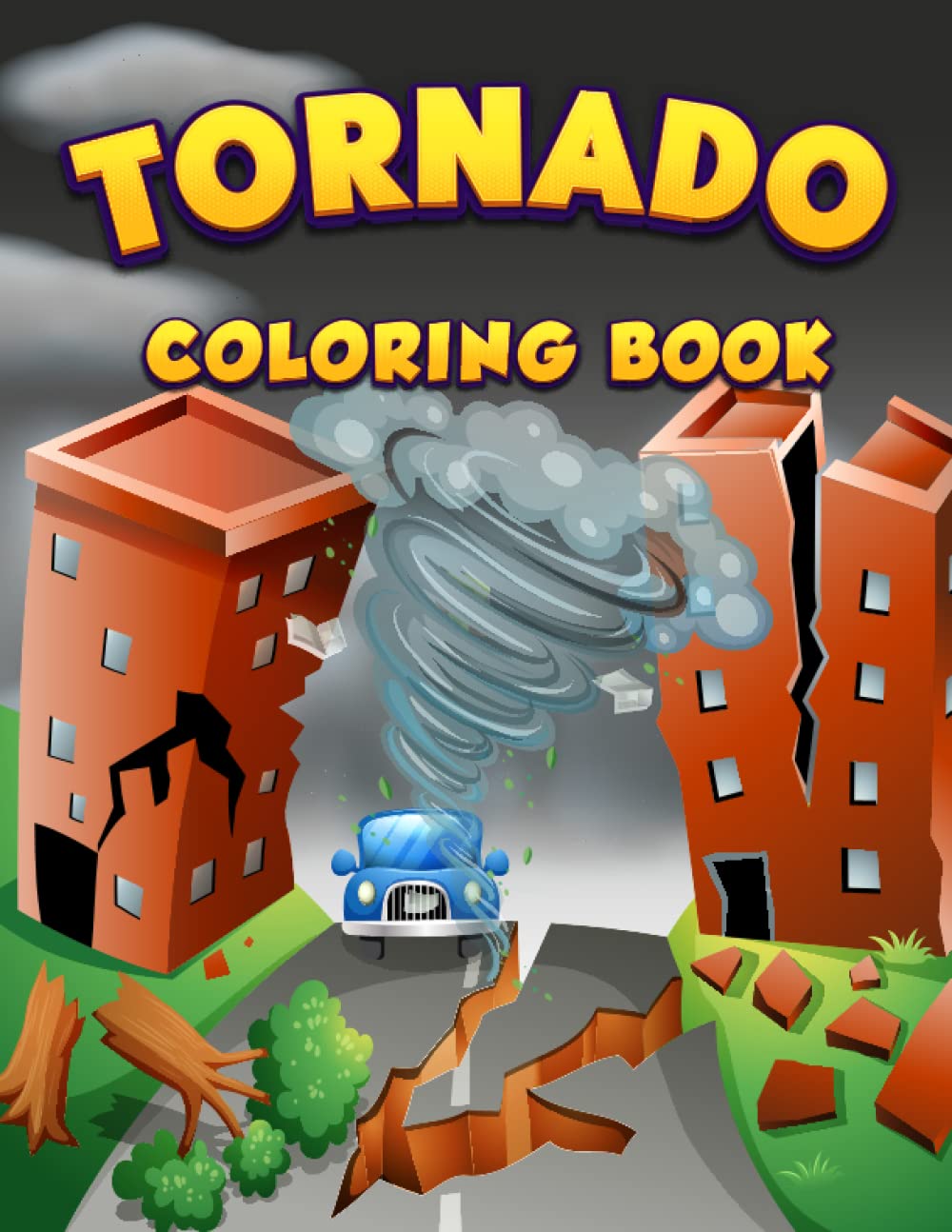 Tornado Coloring Book For Kids: Fun and Easy Coloring Pages for Kids, natural Disasters, Tsunami, Hurricane, Tornado, Volcano, Earthquakes, Storm and More