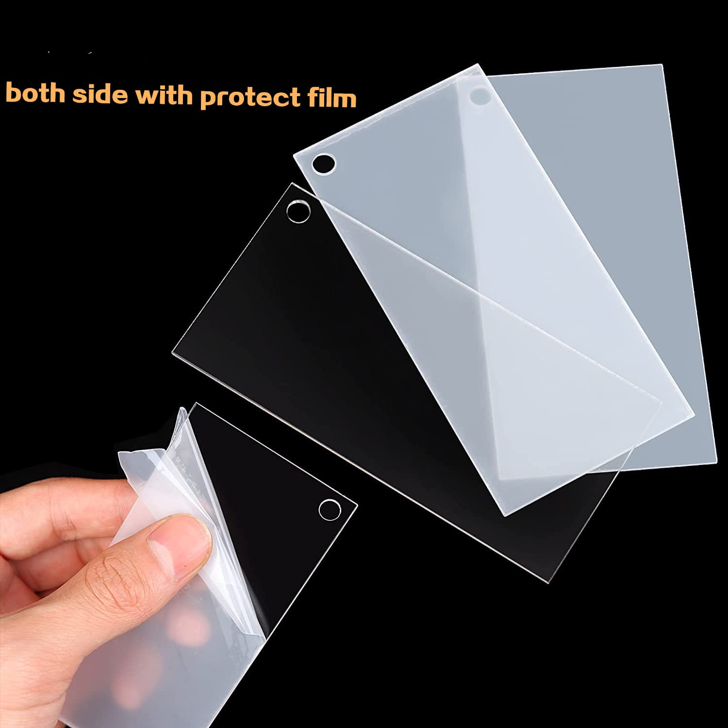 Set Portachiavi Acrilici Vuoti - 120 Pezzi, Con Catena E Nappe, Per Fai Da Te, 3x7cm - Foto 9