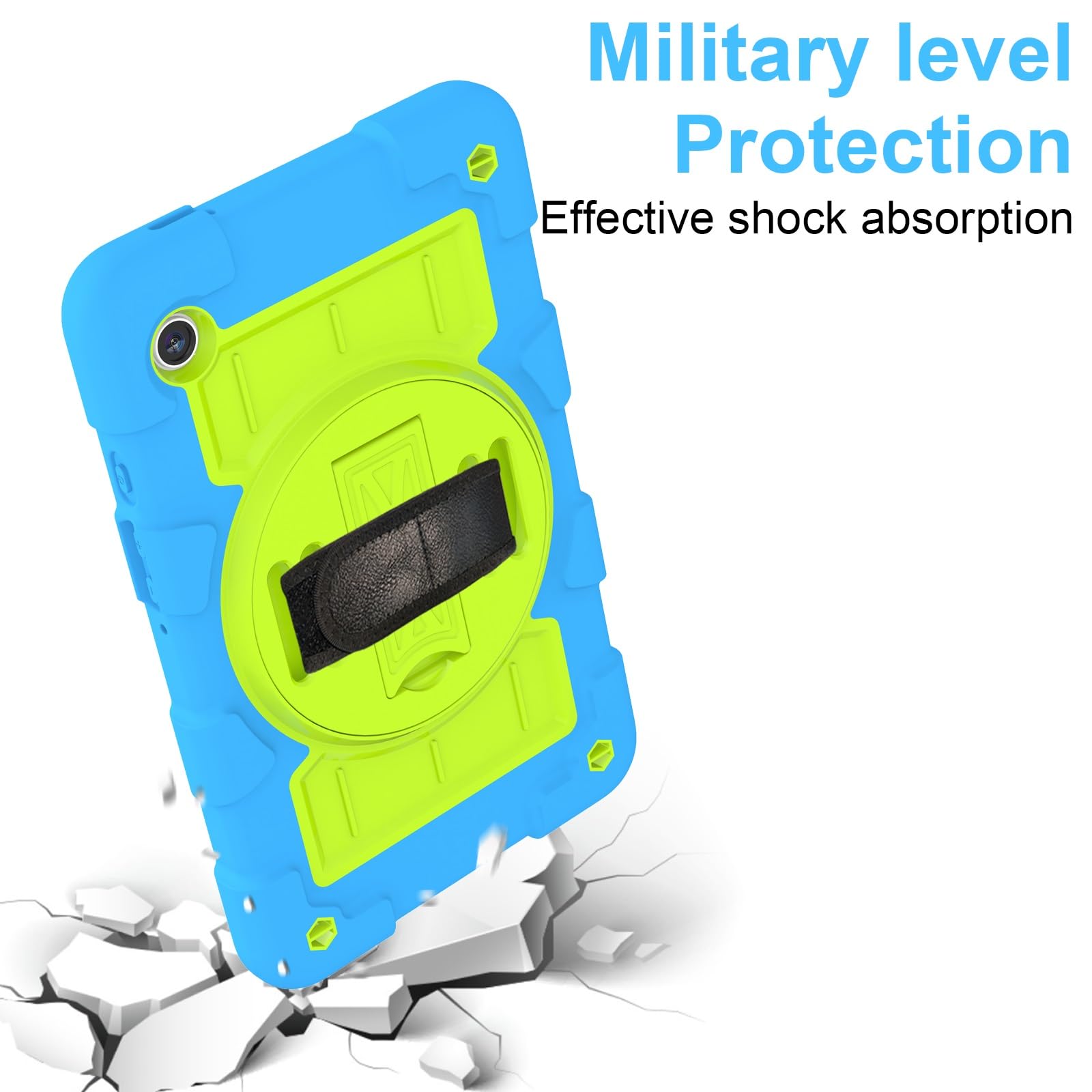 Custodia protettiva per tablet PC Galaxy Tab A9 custodia ibrida resistente antiurto custodia protettiva compatibile con Samsung Galaxy Tab A9 8,7" SM-X110/X115/X117 con tracolla/rotazione a 360° Ha