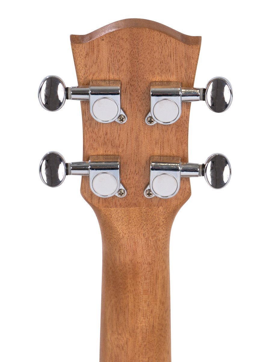 CASCHA HH 2036 ES Ukelele Concierto, Caoba, Bundle con Curso de Ukelele, Afinador, Bolsa Acolchada, 3 Púas y Cuerdas de Aquila