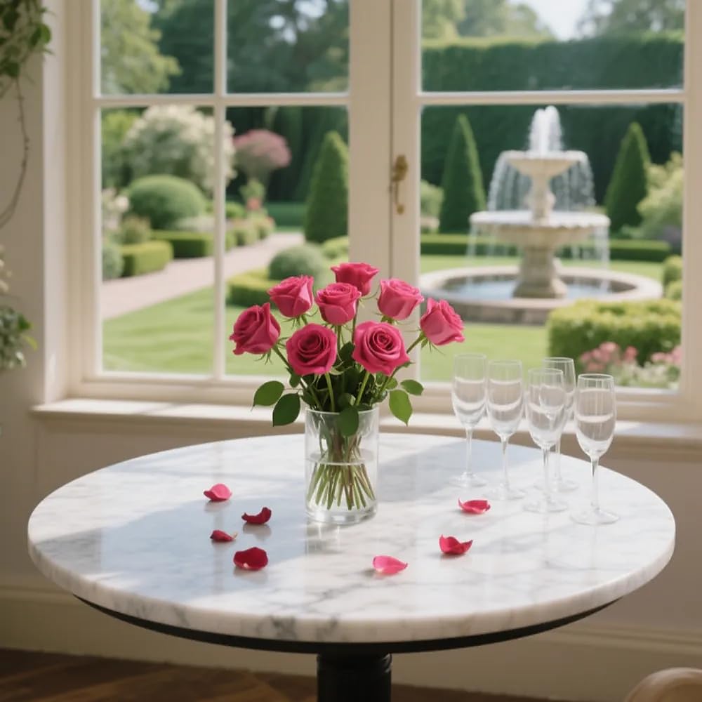 10 Pcs Artificial Roses, Rose Red Fake Roses Artificial Flowers, with Stems Fake Artificials Rose Red Rose Silk Flowers - Image 4