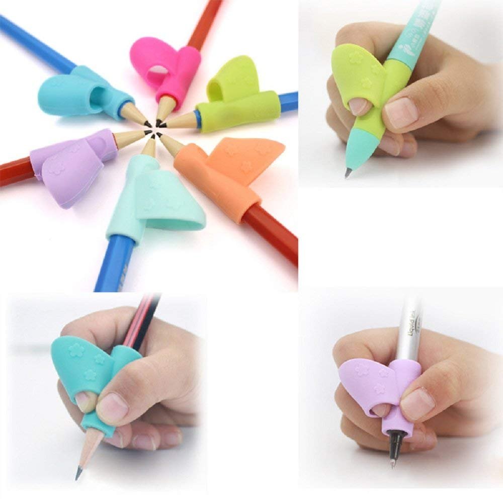 Uteruik Children Pencil Holder Pen Writing Aid Grip Posture Correction Tool, 3Pcs