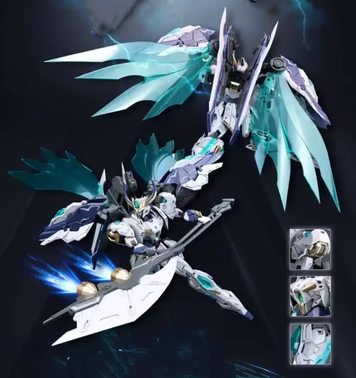 1/144 円卓騎士団 GIANT AXE 巨鳴斧 超ド派手！！クリアパーツに金塗装、大斧&大剣 2000円以下のガンプラRG