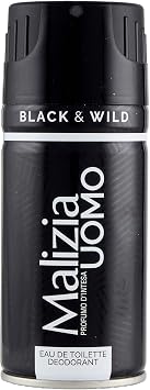 Malizia Uomo Black and Wild Deodorante, 150 ml