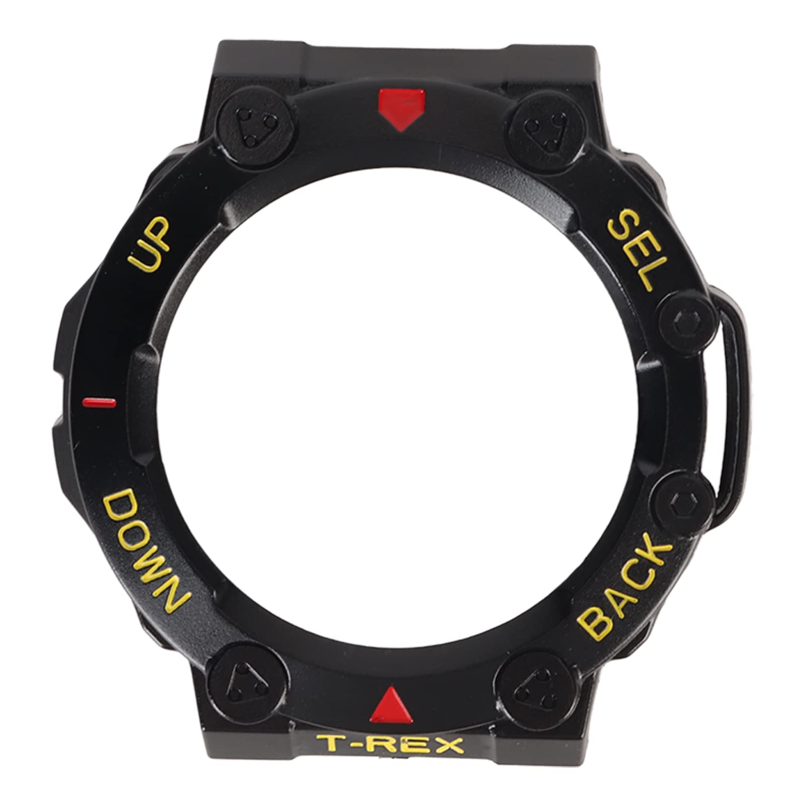 Watch Protective Bumper Cover Case Precise Cutouts Shockproof Stylish Design Durable Material for T Rex 2 Smart Watch PC Plastic (Black Red Yellow)