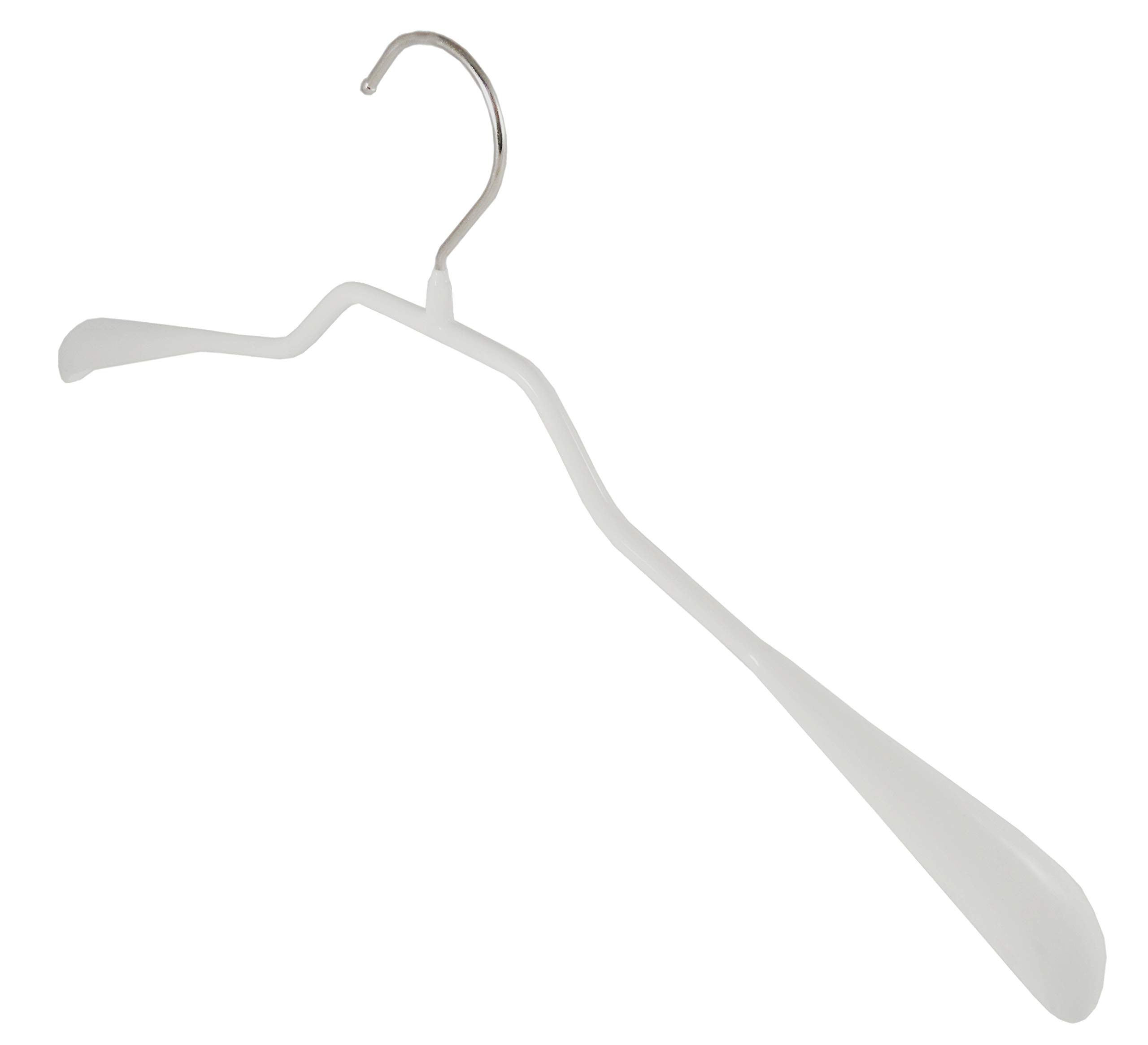 Strickwarenbügel aus Metall, Blusenbügel, 40 cm, weiß, 10 Stück