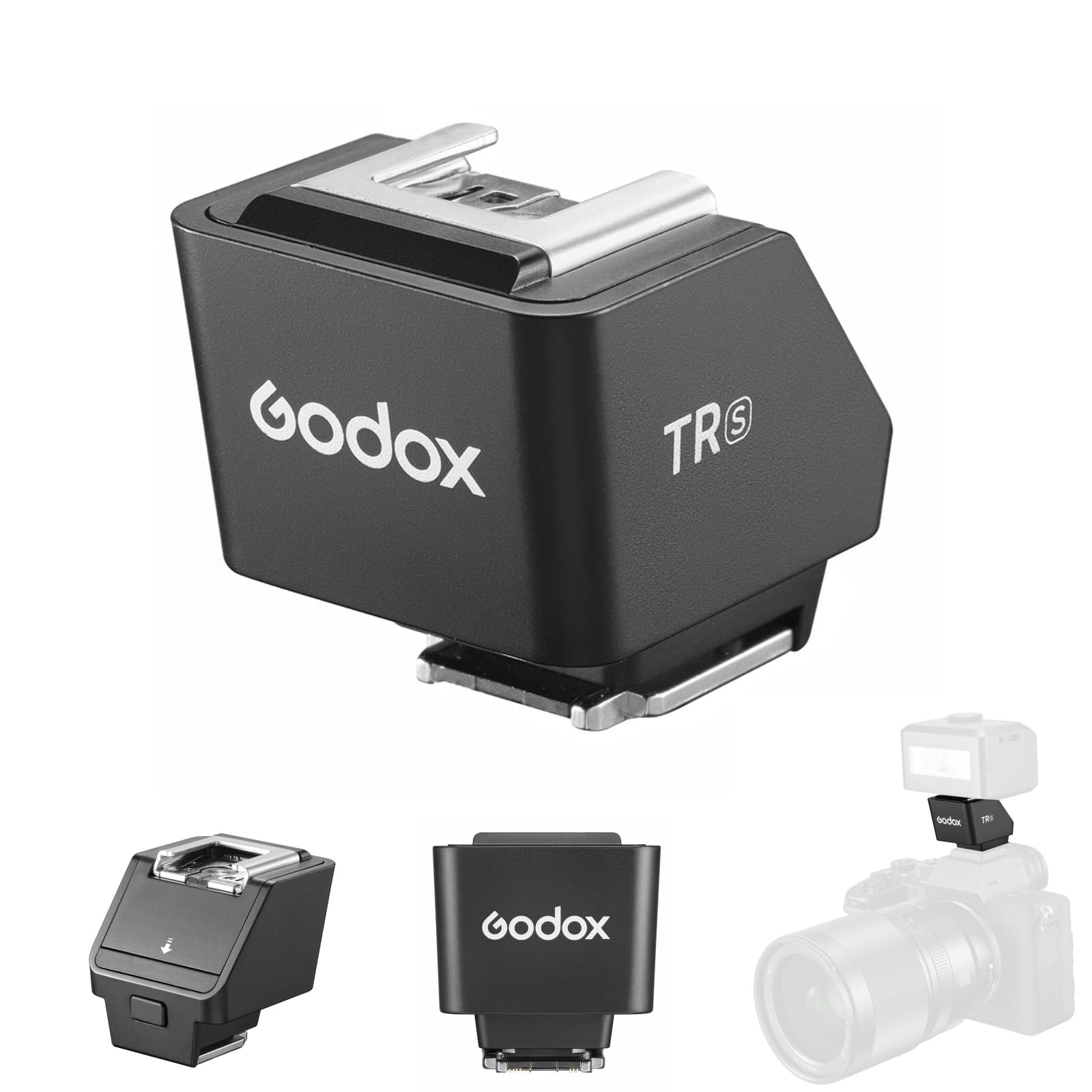 Godox TR-S TTL podwyższenie stopki błyskowej 0-90°, regulacja kąta, wysokość 30 mm, adapter do stopki błyskowej z podwyższeniem, kompatybilny z lampą błyskową Sony iT20S, iT22S, iT30proS