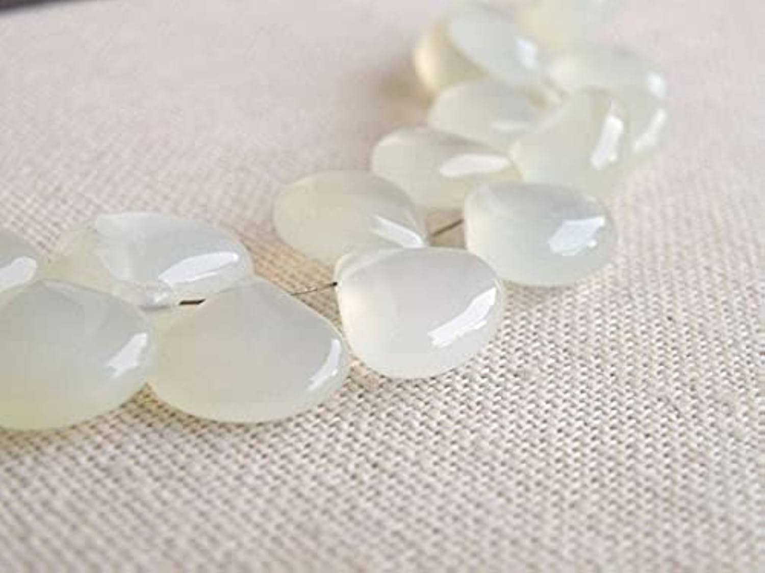 Perles Calcédoine Jaune Vert Coeur Lisse 13mm pour Création Bijoux LKBEADS